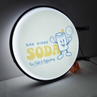 Boîte à lumière LED numérique double face A4 Circulaire Panneau d'affichage publicitaire Flexible Acrylique Double face Flex Sign Stand