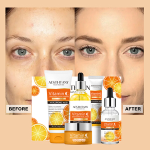 Suero Facial Orgánico con Vitamina C, Set 5 en 1, <span class=keywords><strong>Kit</strong></span> Grande para el Cuidado Facial, Iluminador e Hidratante - Product Image 4