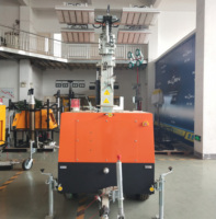 Torre de Iluminación Móvil Hidráulica MO-806, Torre de Luz Diésel con Pulverización Electrostática, Generador Diésel Portátil