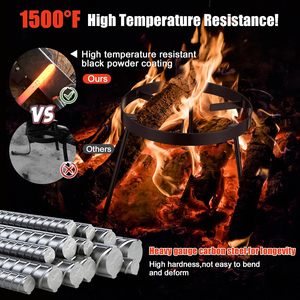 Équipement de cuisson au feu de camp, support de foyer extérieur, trépied de <span class=keywords><strong>camping</strong></span> portable en fonte, trépied de cuisson pour le <span class=keywords><strong>camping</strong></span> - Product Image 4