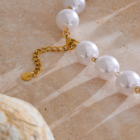 Collier long en acier inoxydable plaqué or 18 carats avec perles de soleil, collection automne de luxe XY 4185, bijoux pour femmes