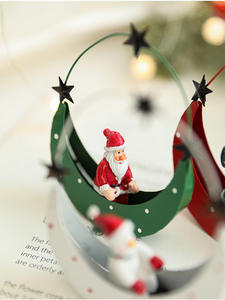 Pendentif arbre de noël suspendu ornements fer ornements de noël lune <span class=keywords><strong>bateau</strong></span> bonhomme de neige renne père noël arbre de noël pendentif - Product Image 6