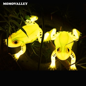 Statue de jardin lumineuse de Noël <span class=keywords><strong>en</strong></span> forme de grenouille verte <span class=keywords><strong>3D</strong></span> mignonne, LED mobile, décorative, cadeaux de Noël, ornements commerciaux de luxe, IP65 - Product Image 4