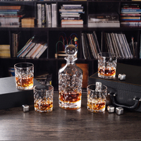 Ensemble de carafe à whisky classique sur mesure NOVARE, capacité de 850 ml, logo personnalisé pour le whisky, le vin et le bourbon