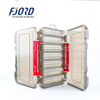 Boîte de rangement pour matériel de pêche en plastique transparent personnalisée, multi-compartiments, étui de rangement pour leurres, organisateur de petites pièces écologique