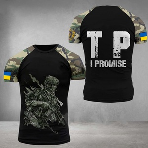 Custom 3D Camouflage Sublimation <b>Transfer</b> Print Knitted Breathable Polyester Short Sleeve Quick Dry Outdoor Activities T-Shirt - Product Image 3