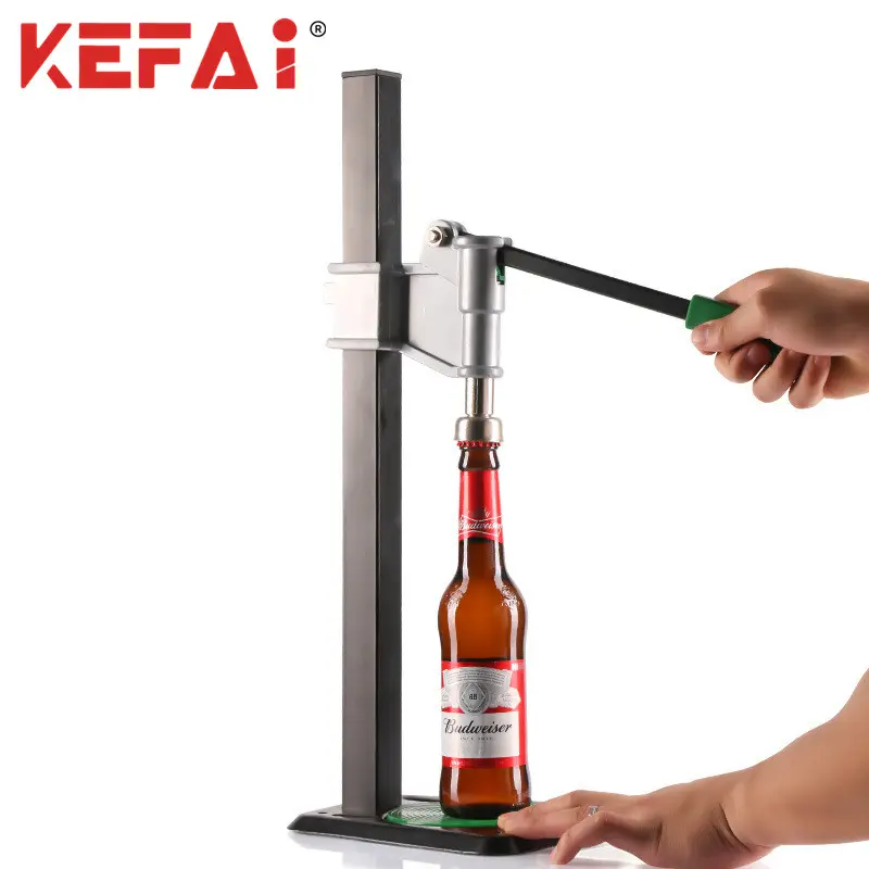 Kefai giá rẻ của nhãn hiệu Soda bia nước trái cây chai thủy tinh vương miện capper chai mè Hướng dẫn sử dụng máy đóng nắp giá