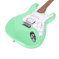 Guitare électrique OEM disponible avec table en peuplier et dos/côtés en érable, 22 frettes, micros SSS, mécaniques entièrement fermées ZYEG-2S