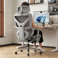 Chaise de bureau exécutive ergonomique à dossier haut, design moderne, réglable en hauteur, avec repose-pieds et appui-tête