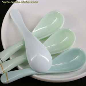 Juego de servir de restaurante chino de mango corto, cuchara de sopa pequeña de melamina, cuchara de sopa de imitación de plástico de cerámica, cuchara de sopa antiquemaduras - Product Image 2