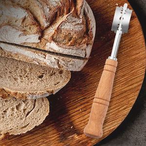 Wooden Handle Sourdough <b>Bread</b> Scoring Lame <b>Bread</b> Slashing Tool With 5Pcs Blades Bakers Lame Dough Scoring Knife - Product Image 5