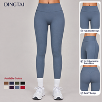 Leggings taille haute Dingtai à dos en V pour femme, effet push-up, coupe ajustée, respirants, pour yoga et pickleball