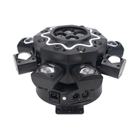 DJ 200W Projecteur LED à Effet Laser à Huit Bras 12*10W RGBW LED Grand Laser Stroboscopique Nid d'Abeille DMX pour Scène, Discothèque, Bar, KTV, Fête