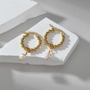 Pendientes de Acero Inoxidable de Moda, Pendientes Coreanos de Oro 750 de Alta Gama para Mujeres y Niñas - Product Image 2