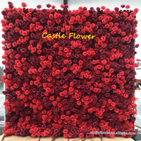 FW680 décorations de mariage de haute qualité fournitures 3D/5D mur floral rose mur de fleurs pour la décoration de mariage à la maison