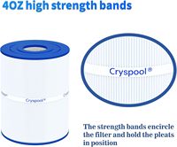 Cryspool CP-08020 Filter kompatibel Watkins 31114 Hot Spot Pool Filter C-8465 FC-3960 71827 71828 65 Sq. Ft Plastik pool