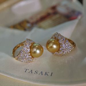 แหวนเงินแท้ 925 ประดับมุก พร้อมฝังเพชรซิคอนอย่างประณีต ขนาด 12-11 มม. ด้านหน้าไร้ตำหนิ ชุบโรเดียม - Product Image 3