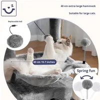 Grande structure d'escalade pour chat en bois minimaliste, maison pour chat, arbre à chat intégré, poteau à gratter en sisal, plateforme de saut, export