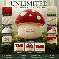 Coussin en peluche personnalisé, animal en peluche champignon de la forêt, jouet doux, mascotte, OEM ODM, décoration intérieure, cadeau, fabricant, vente en gros, usine, sur mesure