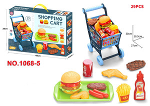 Vente chaude transfrontalière jouer <span class=keywords><strong>maison</strong></span> jouets non toxique Simulation cuisine ensemble enfants jeu de rôle Kits Barbecue fruits de mer Hambourg jouets - Product Image 6