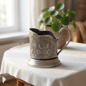 Portavasos de Cerveza de Metal Electrochapado con Diseño Ruso Moderno en Relieve, Forma Personalizada con Diseño Tradicional Antiguo - Product Image 3