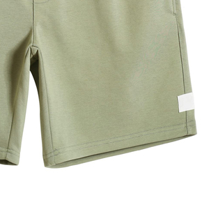 กางเกงขาสั้นผู้ชายเอวยางยืดผ้าฝ้ายปักโลโก้ตามสั่งขายส่ง คุณภาพสูง กางเกงขาสั้นผ้าฟลีซเรียบๆ สำหรับขาย - Product Image 3