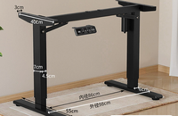 Table de bureau réglable électrique ergonomique motorisée avec cadre de levage simple ou double colonne pour position assise ou debout