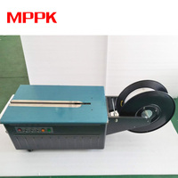 Machine de cerclage semi-automatique à double moteur pour table basse, cerclage PP, machine électrique de cerclage de cartons pour l'emballage