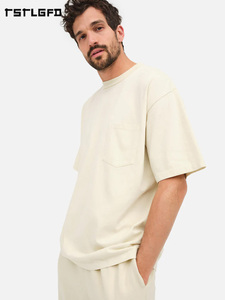 Fabricante de Ropa Ecológica, Camiseta Extra Grande Personalizada para Hombre, Algodón Orgánico Grueso, Corte Relajado - Product Image 2