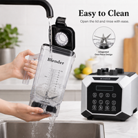 Blender commercial pour smoothies, 2,2 L, lame en acier inoxydable pour écraser la glace