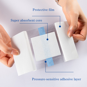 Hysent 5g şeffaf yapışkan PU <span class=keywords><strong>Film</strong></span> 10x10cm tıbbi ada tıbbi silikon için hidrokolloid malzeme vücut yara pansuman - Product Image 3