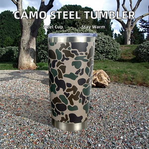 Gobelet isotherme en acier inoxydable 20 oz à double paroi avec couvercle magnétique à motif camouflage, tasses à café sous vide, couvercle coulissant personnalisable, Vasos Termicos - Product Image 2