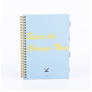 Cuadernos semanales mensuales con espiral <span class=keywords><strong>imprimible</strong></span> por sublimación en blanco tamaño A5 logotipo personalizado impreso personalizado para estudiantes - Product Image 1