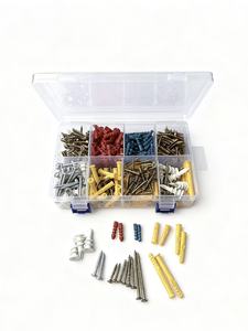Kit Assortito di Tasselli e Viti per <span class=keywords><strong>Cartongesso</strong></span>, Tasselli Autoperforanti in Plastica, Viti con Finitura Lucida, Bulloni per Muro Diametro 16mm - Product Image 3