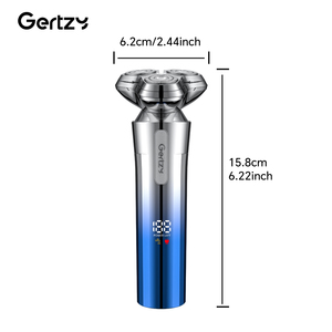 Hot Sell IPX6 Rechargeable Rotary <b>Shaver</b> Triple Blade Facial With 3 Floating Heads Digital Display Foil <b>Shaver</b> - Product Image 5