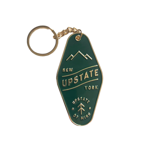 Upstate New York Personalidad Papel crítico Vintage Motel Diseño Metal Esmalte Llaveros Regalos Metal Artesanía Accesorios Colgantes - Product Image 2