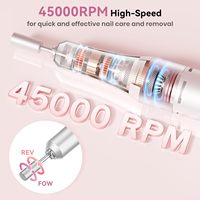 Vantrend Beauty 45000RPM Bürstenloser Motor Nagelfräser-Set USB Aufladbar Professionelle Salon-Qualität Tragbar mit Gürtelclip zum Formen