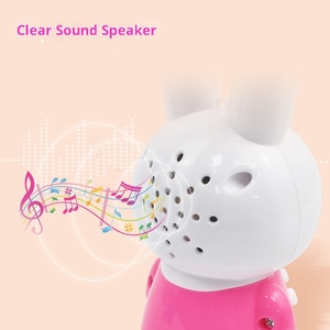 Machine à histoires multifonctionnelle en forme de mini-lapin de dessin animé avec <span class=keywords><strong>poèmes</strong></span> anciens, lumières clignotantes, alimentée par piles, jouet éducatif pour adolescents - Product Image 3