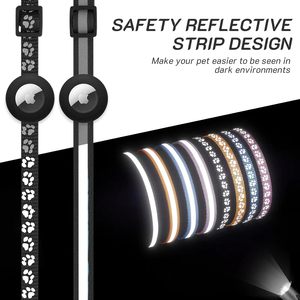 Hot Selling Luxury Classic Solid PVC Custom Logo Personalize <b>Airtag</b> Rivet Adjustable Comfortable Soft GPS Tracking Pet <b>Collar</b> - Product Image 5