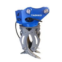 Vente flash TAEKKO 360 °   Grappin hydraulique rotatif pour excavatrice, manipulation de bois, de pierres et d'acier, 24-30T
