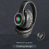 Auriculares Inalámbricos D812L con Cancelación Activa de Ruido (ANC), Luz Ambiental RGB, Chip Bluetrum, Bluetooth V5.3, con Micrófono