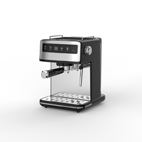 Machine à café électrique professionnelle moderne semi-automatique multifonctionnelle, système de brassage, design portable, usage domestique, 20 bars d'espresso
