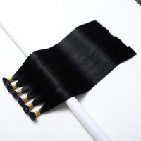 Extensions de Cheveux Humains Brésiliens Remy Naturels Vierges à Prix de Gros, Pointe en K, Extensions Premium à Pointe Plate en Kératine Italienne
