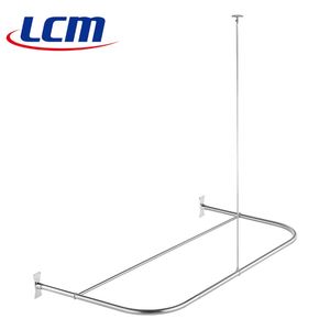 Excelente Barra de Ducha Curva de Diseño Clásico LCM, Anti-Doblez, de Acero Inoxidable en Forma de D, 54 Pulgadas de Longitud, Venta al Por Mayor - Product Image 1