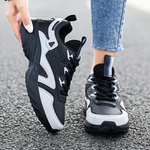 Chaussures de course pour femmes, tige en mesh respirant, semelle extérieure en caoutchouc épais, légères, confortables, soutien de la voûte plantaire, amorties, automne/printemps - Product Image 5