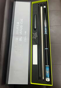 Taco de billar <span class=keywords><strong>ZENI</strong></span> QY01 de calidad premium, hecho a mano, con eje de carbono y arce, con pasador radial QianYi, doble eje, punta de 12.2mm y 11.8mm, peso de 19oz. - Product Image 3