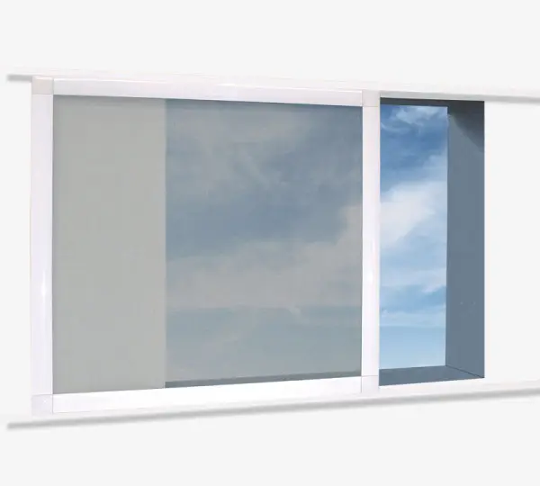 Spain style adjustable aluminum profile white insect screen fiberglass sliding window