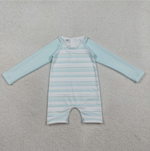 Trajes de Baño de Manga Larga con Cremallera Trasera para Bebés Hermanos, con Diseño de Perros Pescando - Product Image 5