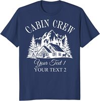 T-shirts personnalisés pour le personnel de cabine, T-shirt de voyage au lac personnalisé, en mélange de coton, imprimé vintage avec nom et date, pour hommes et femmes, vacances d'été, groupe, rétro