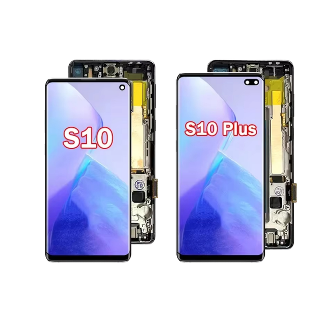 Original Display Screen Assembly Digitizer for Samsung S10/S10 Plus 1-Year Warranty LCD Screen Replacement Frame 6.4-inch